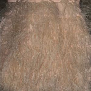 bebe Dresses - Pink nude mini dress with studs and feathers bebe Dresses - Pink nude mini dress with studs and feathers